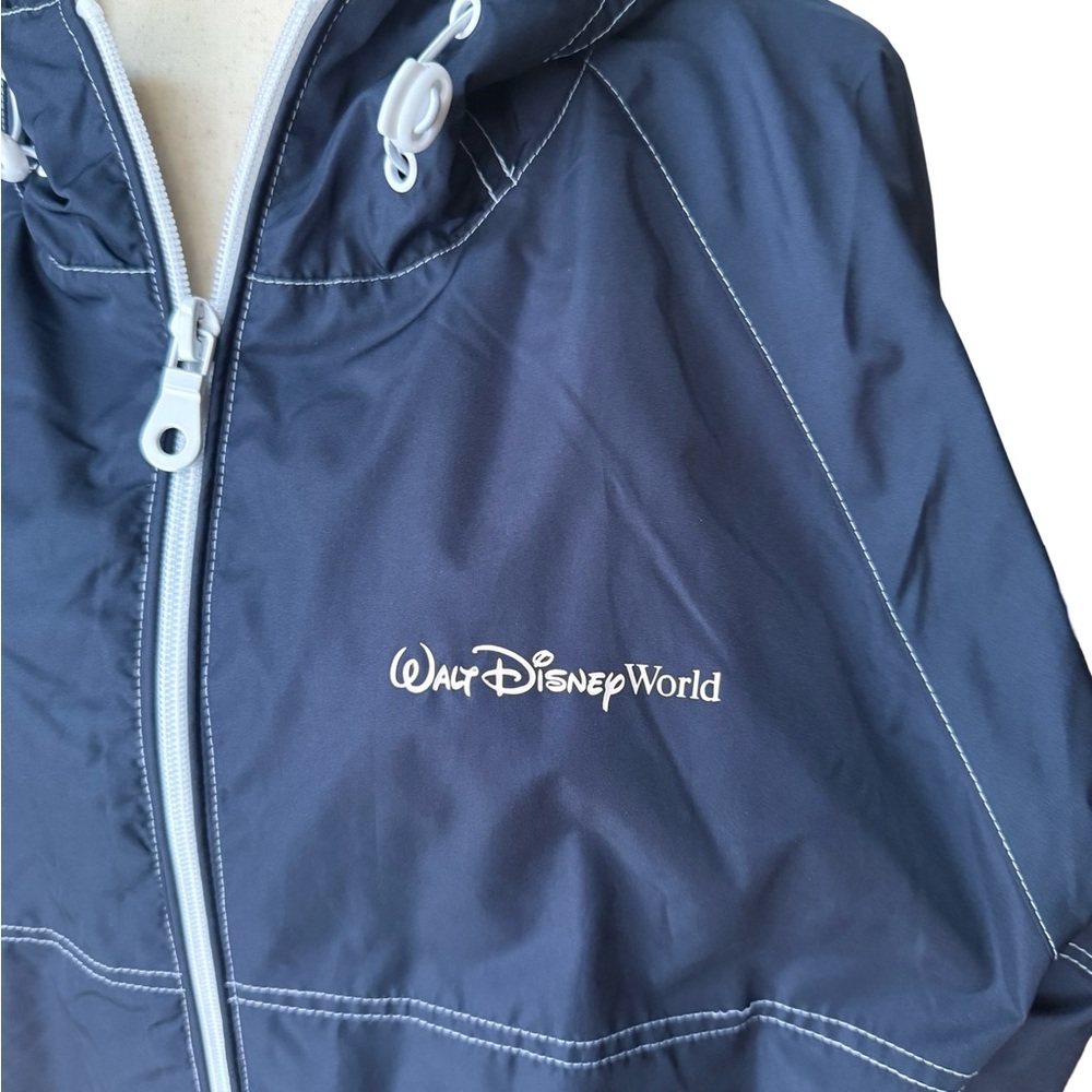 NWOT Walt Disney Windbreaker Men’s Medium Blue White Mesh Lined Zip Jacket - Picture 5 of 10